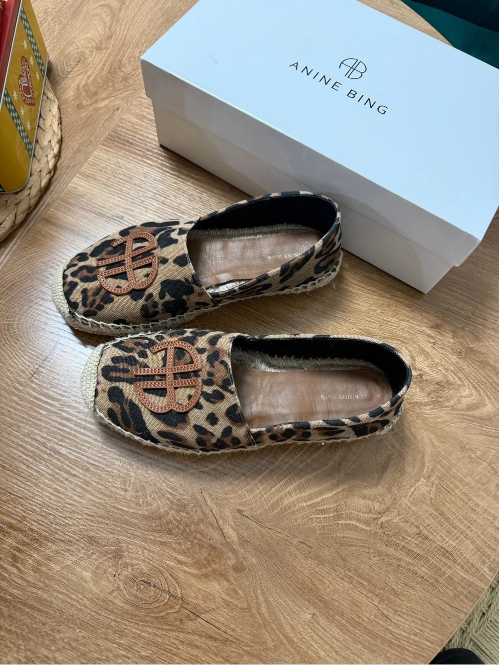 Anine Bing Leopard-Print Espadrilles - Black & Brown
